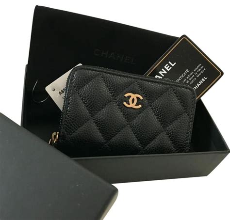 chanel zip card case|chanel card holder zip around.